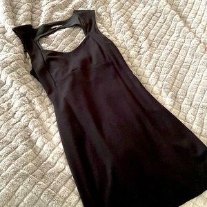 EXPRESS Open back little black dress